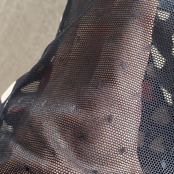 Dolce & Gabbana authentic RARE Y2K black heart bustier mesh stretch pinUp Medium - Picture 4 of 16